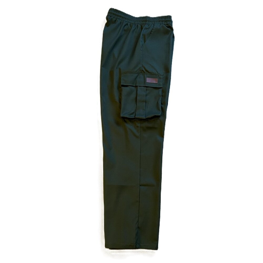(NEW) Lightweight Elastic Waist Cargo Pants in Forest Green (34) - Picture 5 of 5